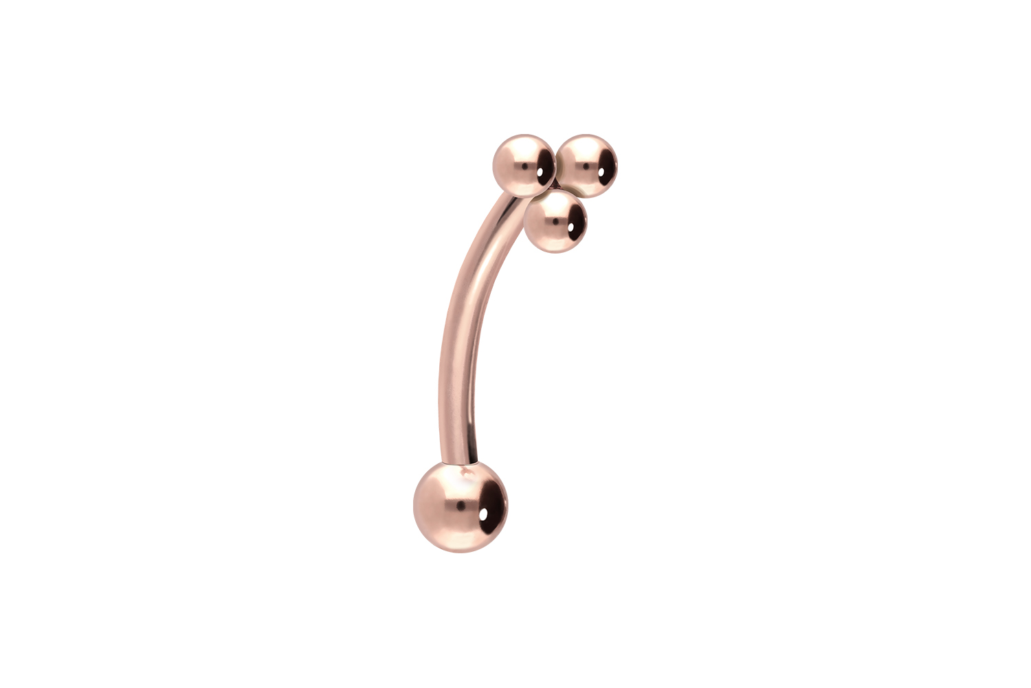 Titan Piercing Banane mit Push Fit 3 KUGELN